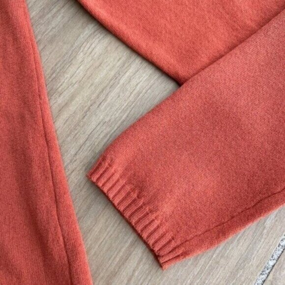 Oscar De La Renta Vintage Pullover Sweater Size Medium Burnt Orange Long Sleeves - Picture 8 of 16